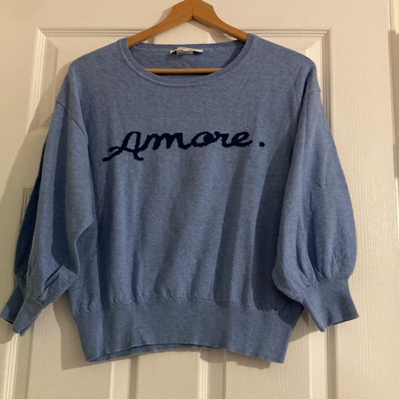 Gerard Darel Leonie “ Amore” Sweater Size 2 Blue - Picture 4 of 7